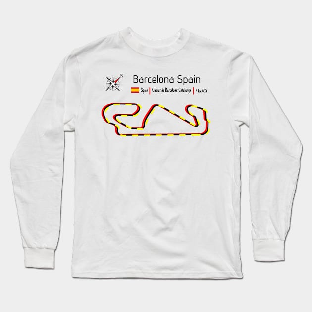 Circuit Barcelona - Spain Long Sleeve T-Shirt by Aurealis